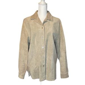 JohnPaulRichard Leather Large Button Up Jacket